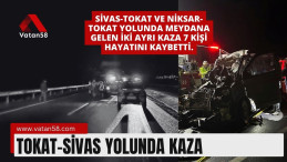 Tokat-Sivas yolunda kaza. Minbüs ile Kamyon Çarpıştı 5 kişi öldü