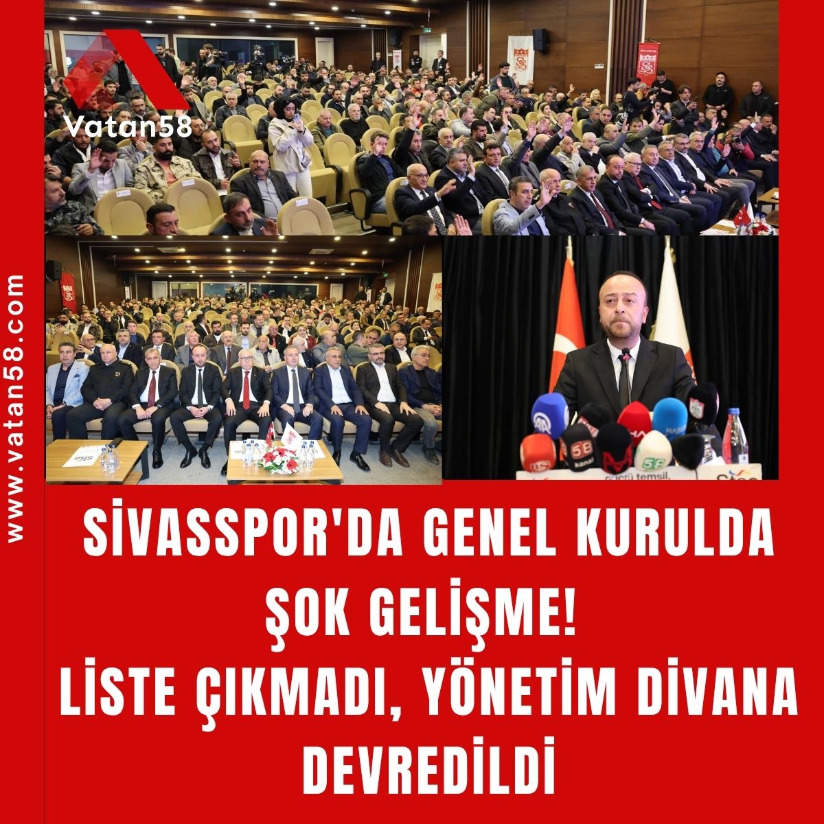 Sivasspor’da Genel Kurulda Şok Gelişme! Liste Çıkmadı, Yönetim Divana Devredildi: İşte Detaylar…